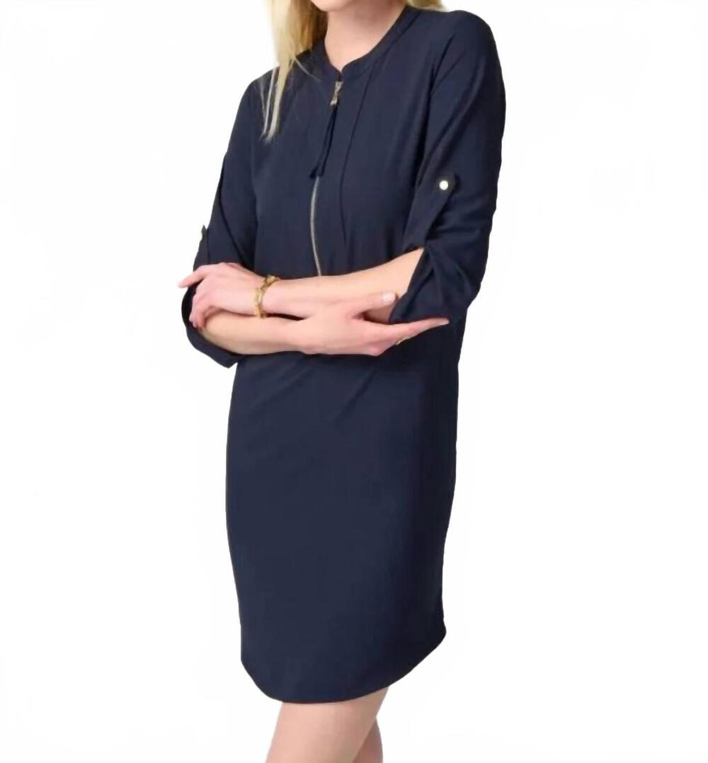 NEW JOSEPH RIBKOFF straight mini dress in midnight blue